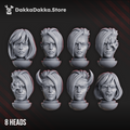 Battle Witches Heads Set x8