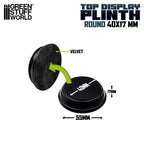 Plinth Round - Black - 4cm