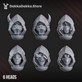 Blightshield Witches Heads Set x6