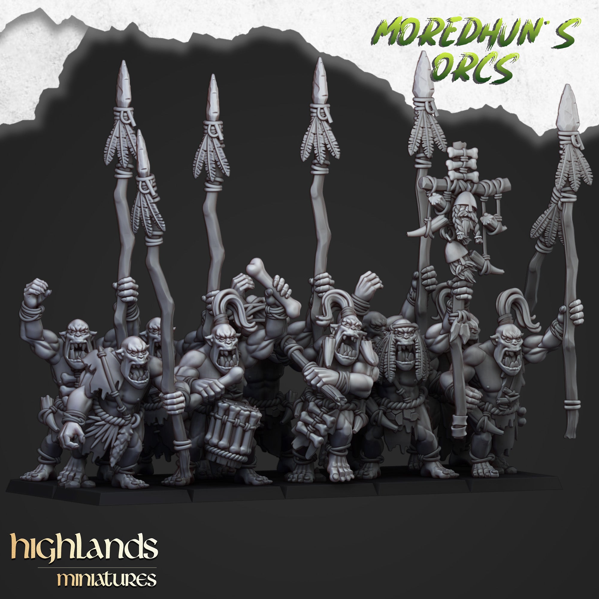 Cave Orcs with Spears - Moreduhn's Orcs