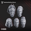 Lunar Angels Heads Set (5 heads)