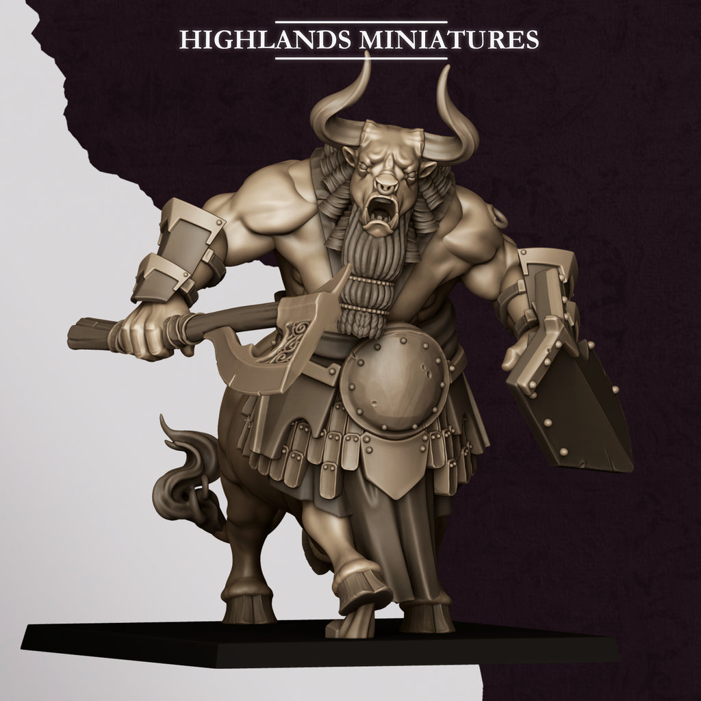 Marduk Minotaurs with Hand Weapon and Shield