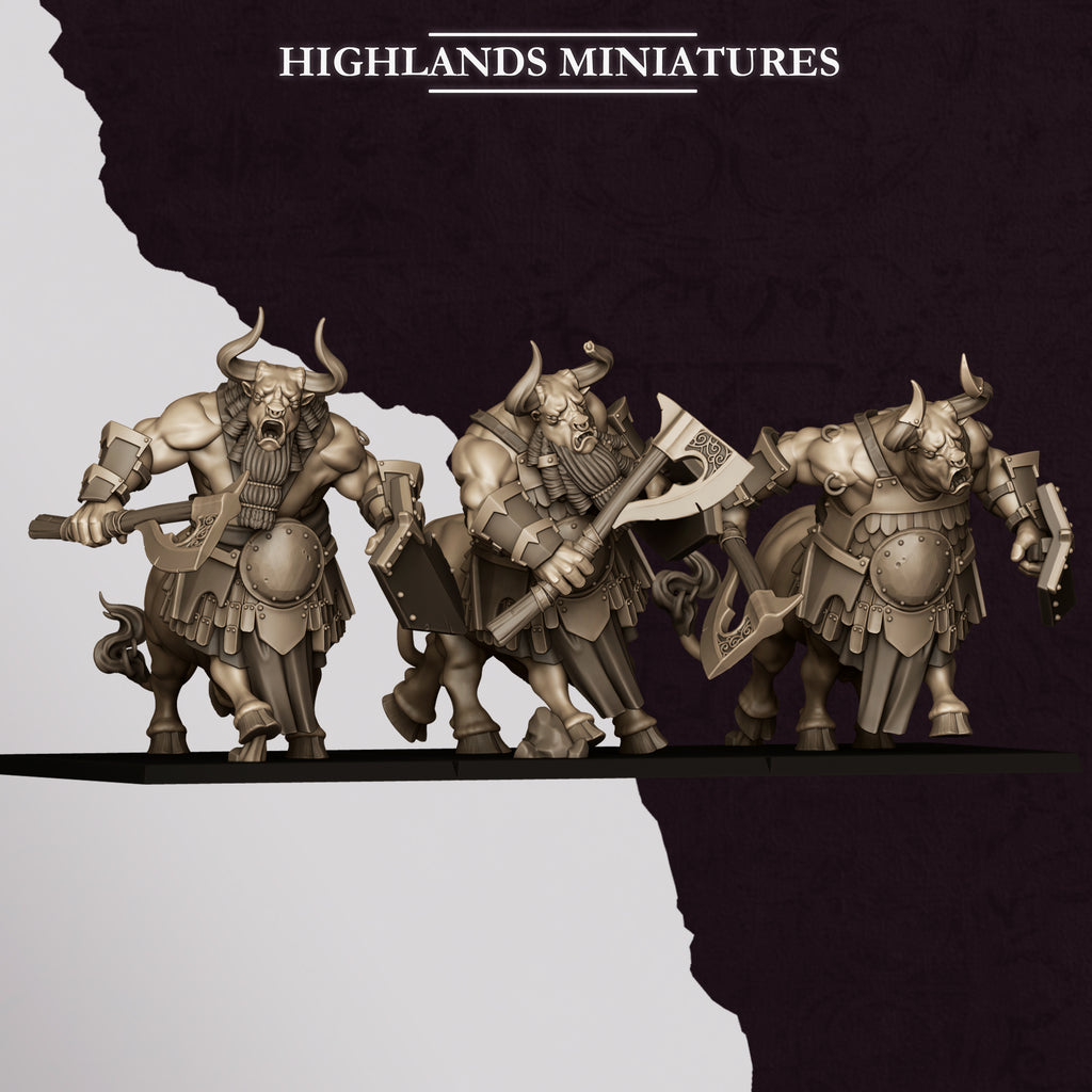 Marduk Minotaurs with Hand Weapon and Shield