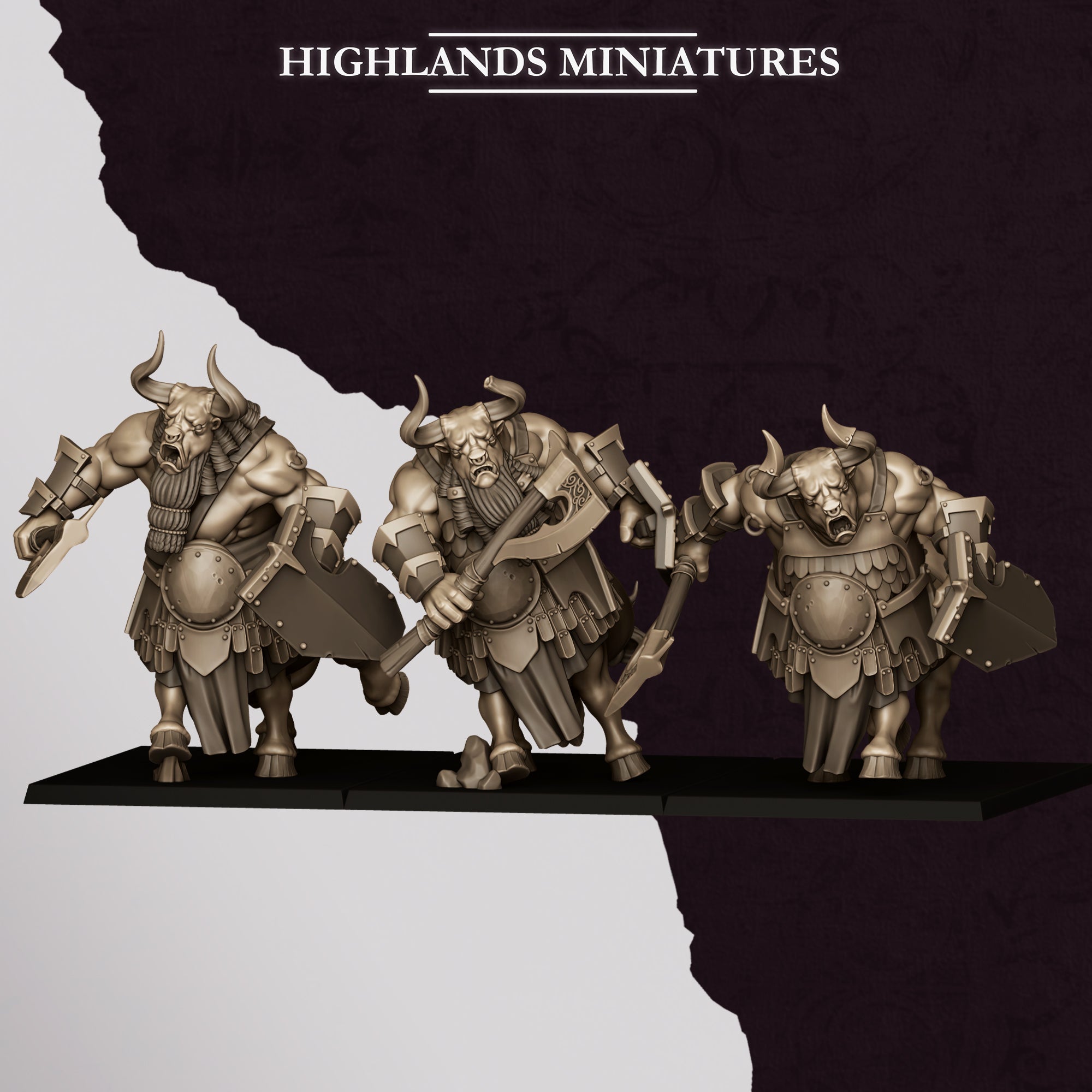 Marduk Minotaurs with Hand Weapon and Shield
