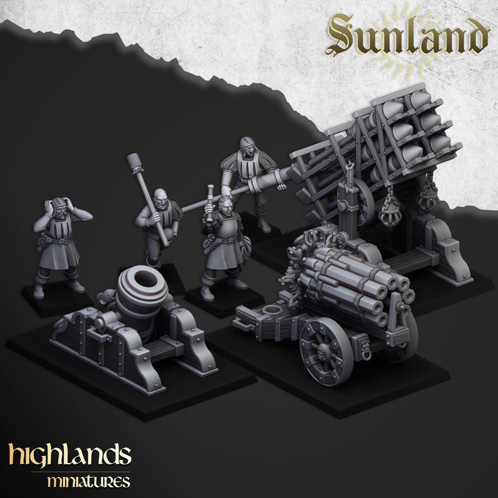 Sunland Artillery (Mortar, Volley Gun, Rocket Launcher)