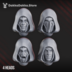 Silver Guards Heads Set