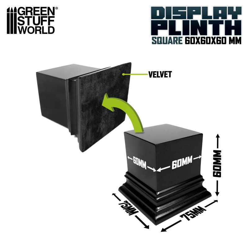 Plinth Block - Black - 6x6 cm